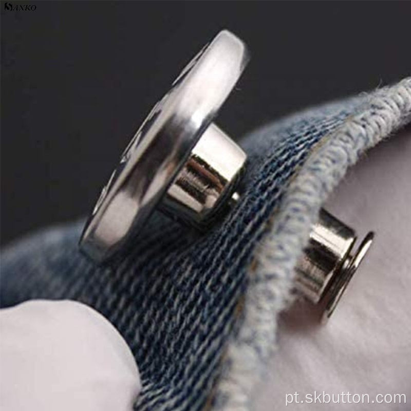 Não costurar botão instantâneo Botão de jean destacável