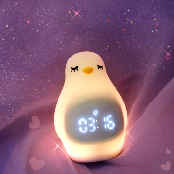 Sunrise Smart Kids Jam: Penggera LED Penguin Silikon Cute Dengan Cahaya Malam - Kilang Borong