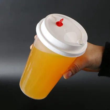 Custom Logo Drink Cups: Coffee Tea Juice Smoothie Bubble Tea Disposable Plastic Cups