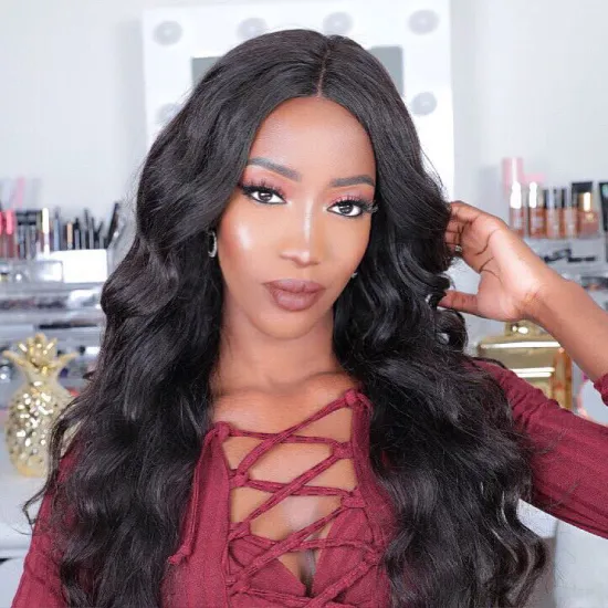 Wholesale Natural Color Body Wave Brazilian Virgin Human Hair Weave Bundles With Frontal