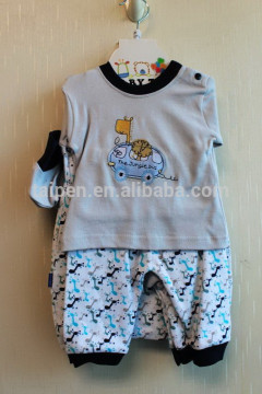 Wholesale Simply Style New Born Winter Clothing Set Winter Printed Knitted 8 Pcs Set For Boys 8TB1-39