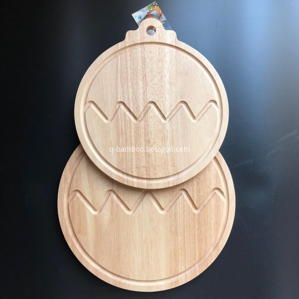 Rubber Wood Cutting Board With Well, High Quality Rubber Wood Cutting