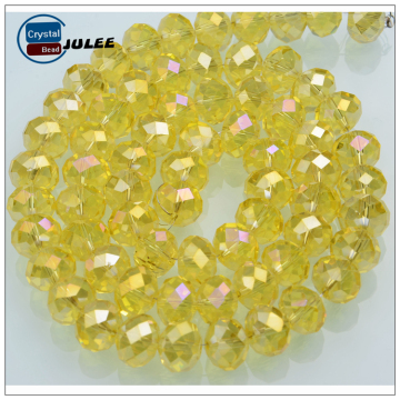 AB Color faceted glass rondelle beads plating crystal beads for decorating