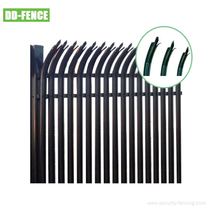 Spear Curved Top W Pale Steel Palisade Fence