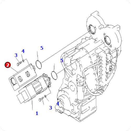 Wheel loader WA480-5W gear pump 705-51-30590