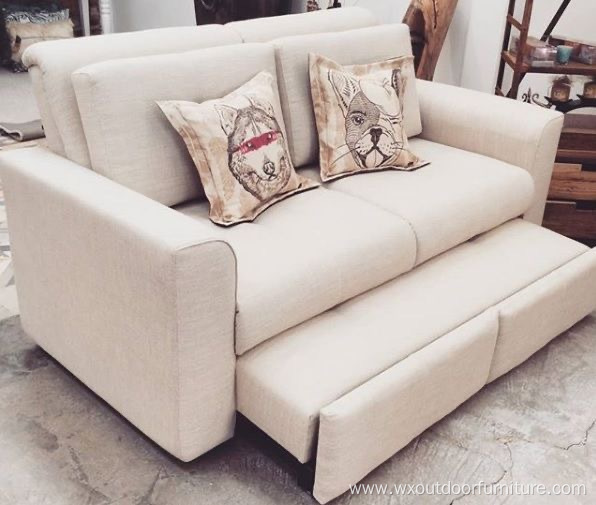 Soft Modern Home Furniture Hotel 3 seat Wood Frames Fabric Leather Living Room Folding Sofa Bed with Storage
