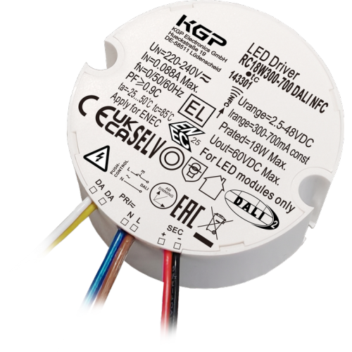 Кампактны святлодыёдны драйвер пастаяннага току TINY DALI