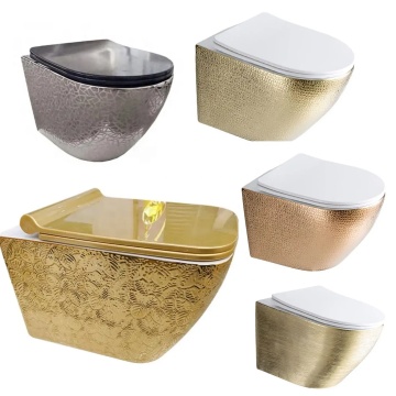 Goldene Wand Hung Toilette - Luxus Custom Ceramic Wall Mounted WC