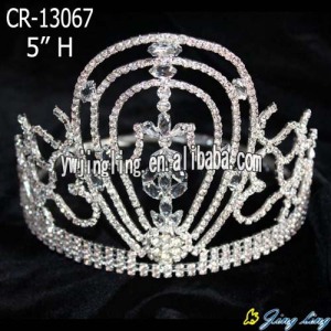 5 Inch Hair Accessories Rhinestone Princess Tiaras