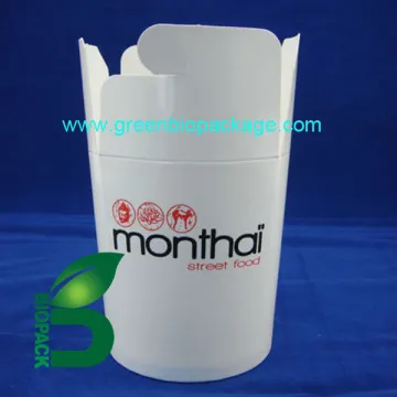 Disposable paper noodle box with pla iner lining