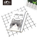 Notebook de estilo gato adorable personalizado con diario de correa elástica