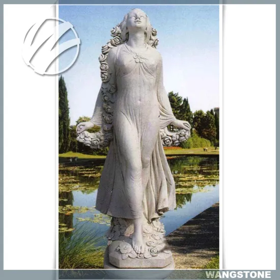 Contemporary outdoor stone type gate statues