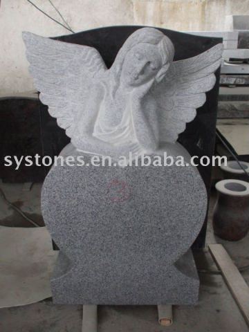 angel and heart memorial tombstone monuments