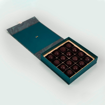 High Quality Gold Cardboard Chocolate Gift Box with Ribbon