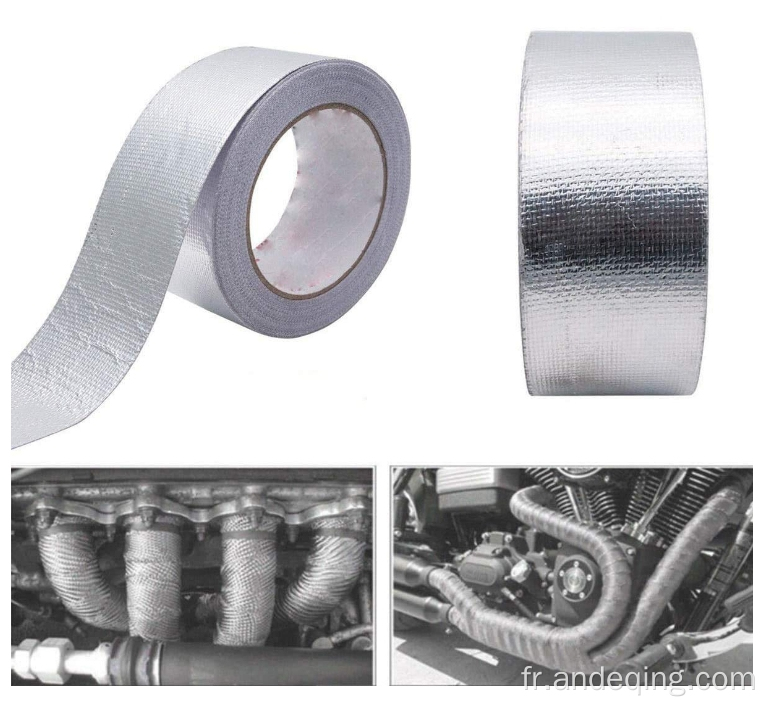 Ruban de tissu en verre isolation tuyau scellant ruban adhésif en aluminium