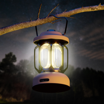 Stepless Dimmable Vintage Horselight Type-C Quick-Charging Camping Lantern for Outdoor and Household Use