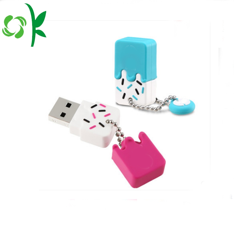 Ice-cream Silicone USB Flash Drive Case U-disk Cover