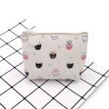 Cat style PU make up coin purse