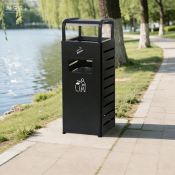 Customized Metal Trash Can for Park Outdoor Waste Collection