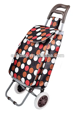 High quality folding wheeled rolling shopping trolley cart bag,folding trolley bag,canvas trolley bag