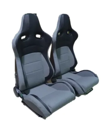 Wholesale Car Seats: Gray Fabric & Black PVC with Sliding Track