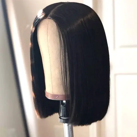 Peruvian Natural Human Hair Wigs Short Bob Cut Straight Virgin Single Donor Raw Human Hair Peruvian 13x4 Lace Frontal Bob Wig