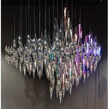 Lustre de cristal de lobby de villa personnalisé
