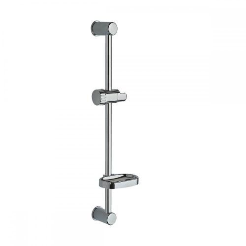 Silver Zinc Wall Mounted Adjustable Height Sliding Bar