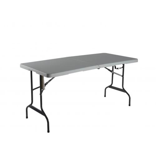 6 foot white plastic fold in half table