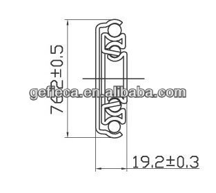 76mm 3 fold full extension heavy duty ball bearing drawer slide