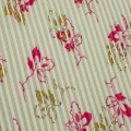 Geknitterter Polyesterstoff mit Blumenfolie