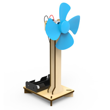 Educational DIY Wooden Assembly Electric Fan for Kids 6 Years and Up