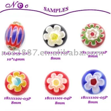 Millefiori glass bead