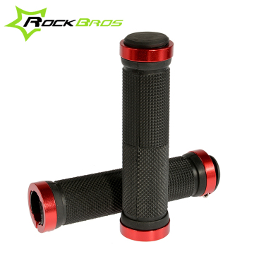 RockBros MTB Mountain Bike Non-slip Bicycle handlebar Cycling Riding Ultralight Rubber Lock-on Grips Cycle Parts (6 Color)