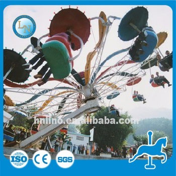 Outdoor playground equipment swing fairground rides double flying chair twin flight for sale