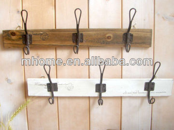 Vintage French farm house hanging craft hooks for clothes