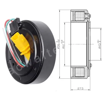 12V Magnetic Clutch Parts for Car Air Conditioner - OD 96 ID 61 Compressor Clutch Coils