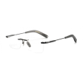 Designer Rimless Titanium Small Rectangle Glasses