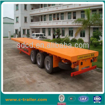 ISO 20/30/40/50/60/80t Three Axle 40 Flatbed Semi Trailer truck trailer price to africa