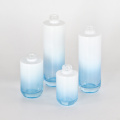 Pretty opal white and blue empty lotion bottle wholesale