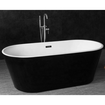 Heated Jetted Freestanding Tub Black Freestanding Acrylic Bathtubs in Germany