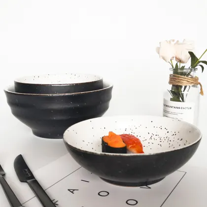 Wholesale ramen bowl  japanese bowl soup noodle ceramic ramen  bowls set for restaurant