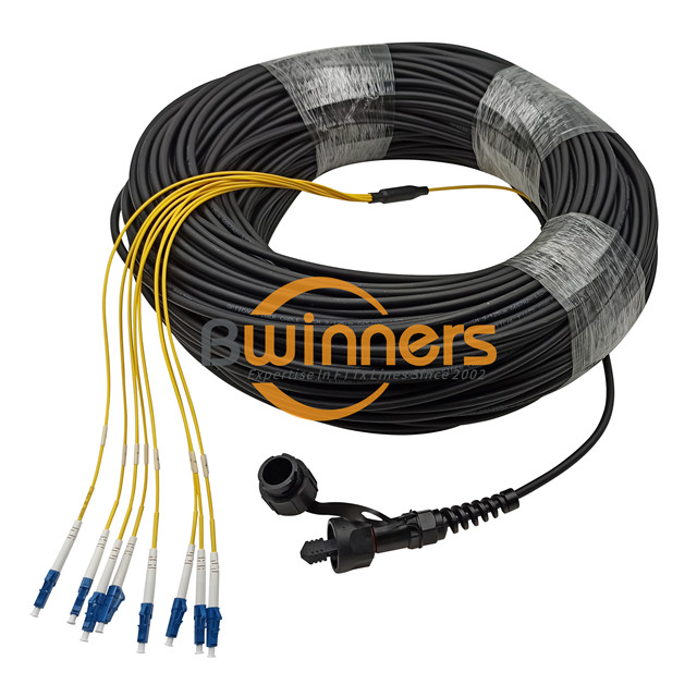 Cable de conexión de fibra IP MPO-LC UPC 8F G657A2 LSZH 120M