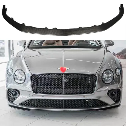 Carbon Fiber Front Bumper Lip Spoiler Splitters for Bentley Continental G W12 2018-2021 Bumper Guard