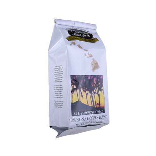 Saco de café de plástico de 2 lb impresso com gravata de lata