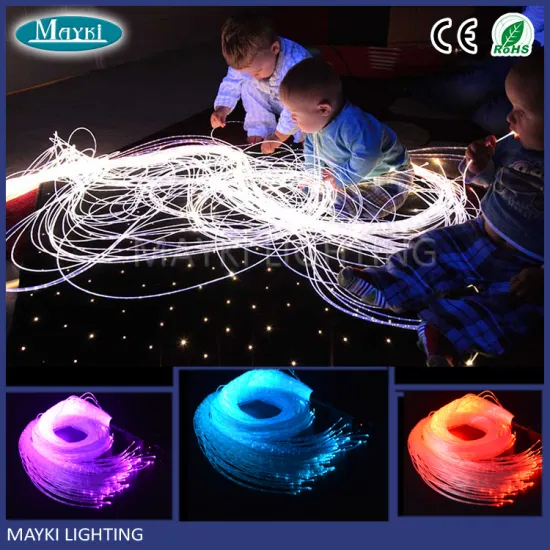 Colorful sensory plastic side spot optic fiber for kids with 16W RGB light source 28keys remote controller