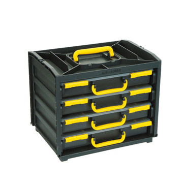 MEIJIA Factory: Affordable 377x265x310mm Tool Drawer Cabinet with Four Clear Plastic Parts Boxes for Sale