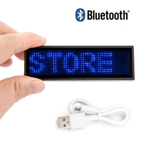 2PCS Bluetooth LED Name Badge Reusable Price Tag Restaurant Shop Exhibition Night Club Hotel Digital WELCOME Signage