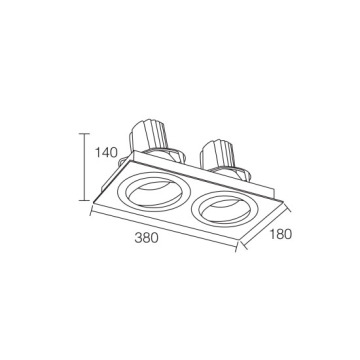 LEDER Spectacular Decorative 38W*2 LED Downlight