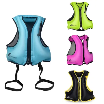 Adult Inflatable Swimming Life Vest for Boating, Snorkeling, and Surfing